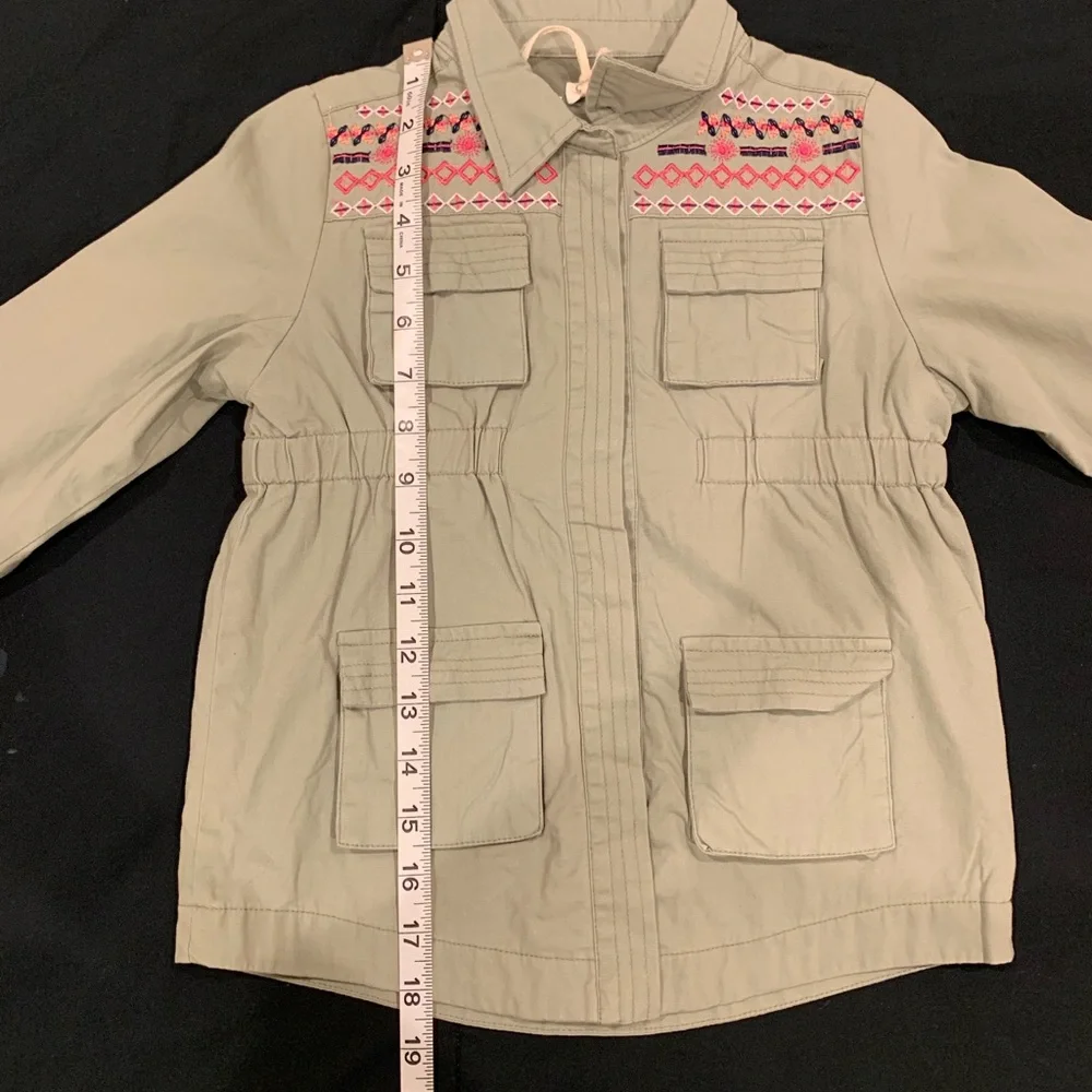 NWT Jessica Simpson Green Cargo Jacket size 5T